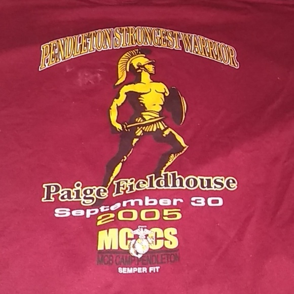 Hanes large camp Pendleton strongest warrior t - Picture 3 of 3